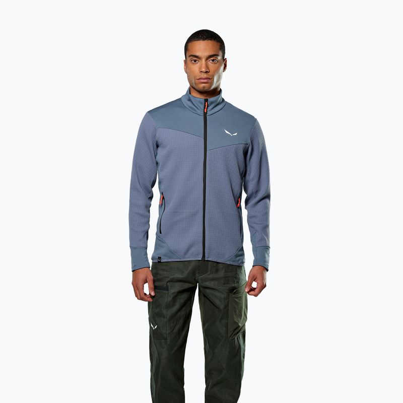 Salewa pánska trekingová mikina Puez Waffle Hyb PL HD java blue 2