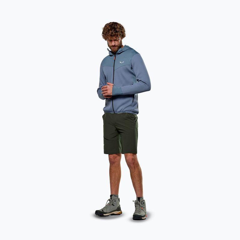 Salewa pánska trekingová mikina Puez Waffle Hyb PL HD java blue 2