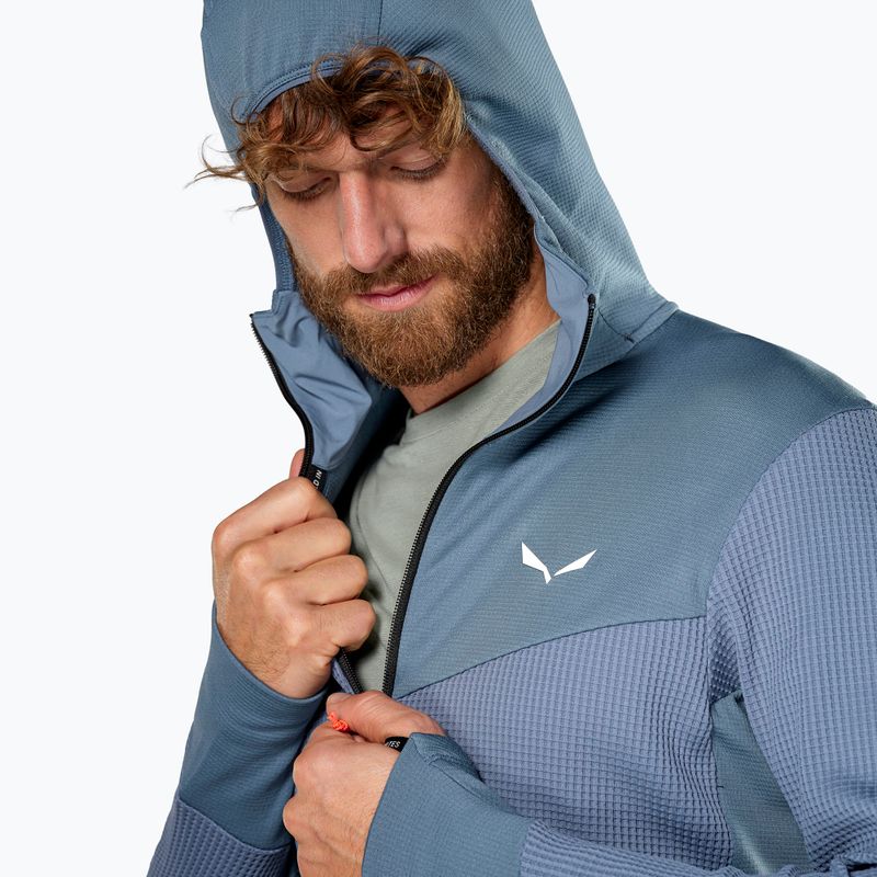 Salewa pánska trekingová mikina Puez Waffle Hyb PL HD java blue 5