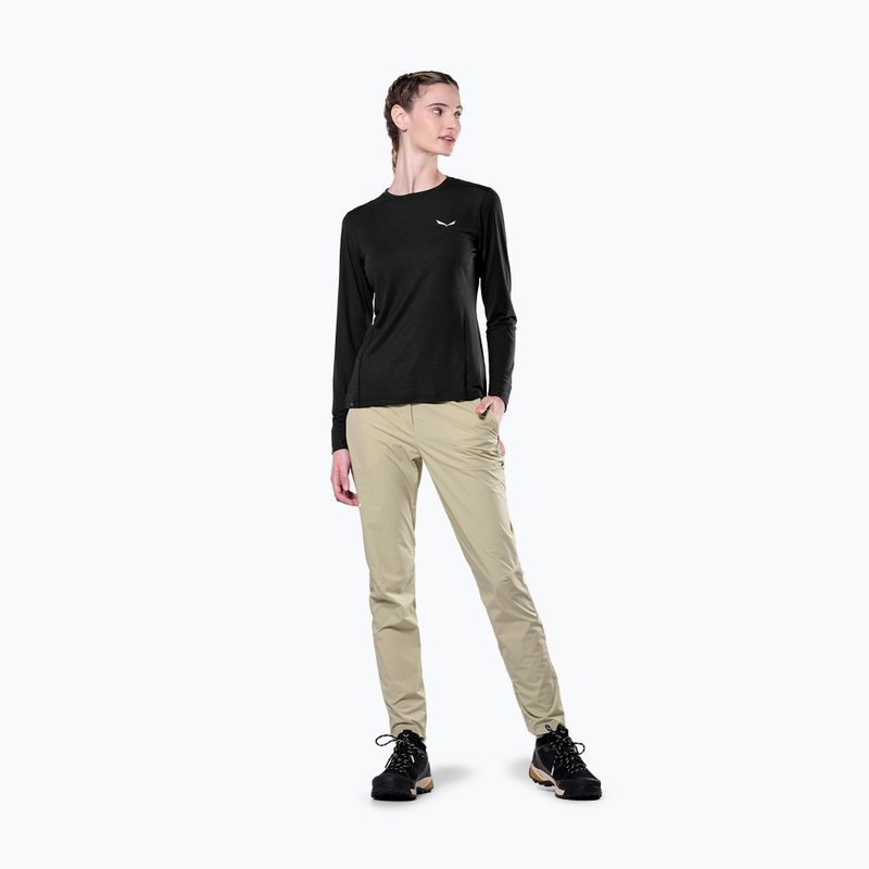Dámske trekingové tričko Longsleeve Salewa Puez Dry black out 2