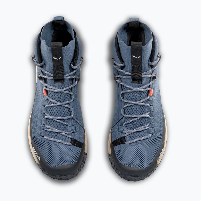 Pánske turistické topánky SalewaPuez Knit Mid Ptx java blue / black 4