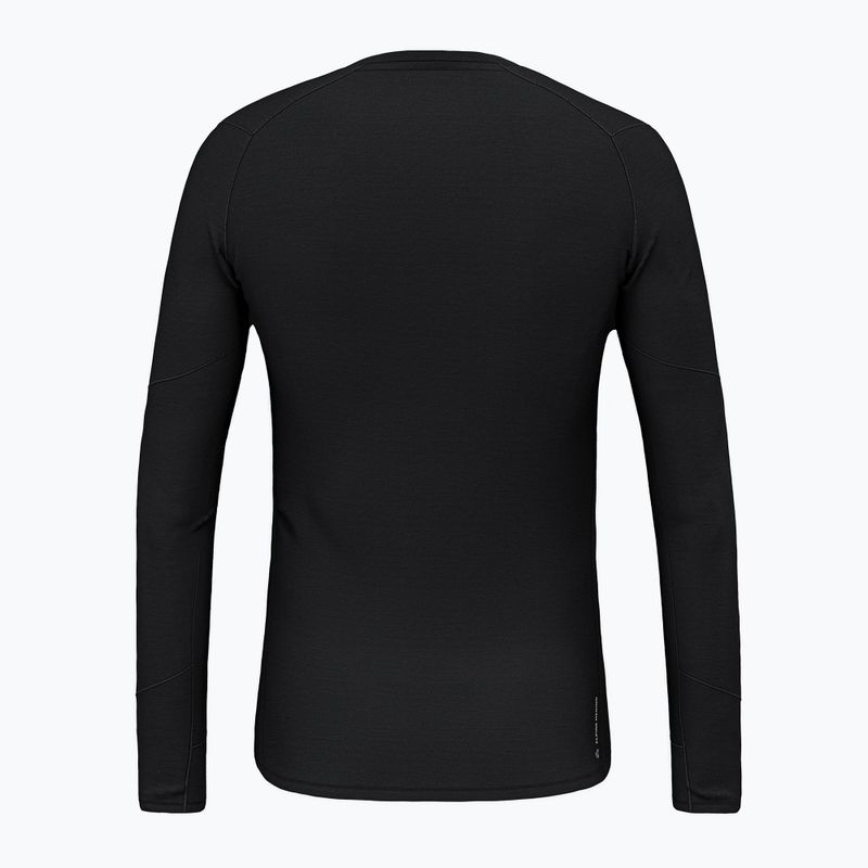 Pánske termoaktívne tričko longsleeve Salewa Cristallo Warm Amr black out 2