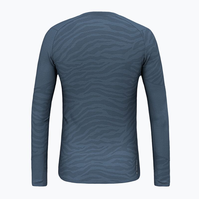 Pánske termoaktívne tričko longsleeve Salewa Cristallo Warm AMR dark denim 2