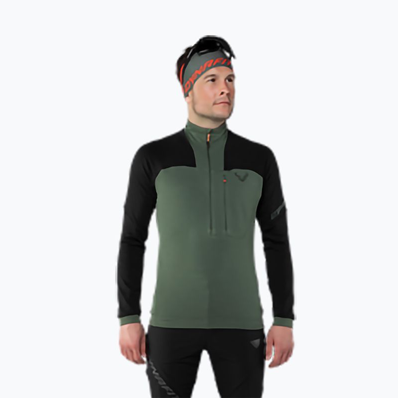 Pánska mikina DYNAFIT Speed Polartec 1/2 Zip black out/thyme