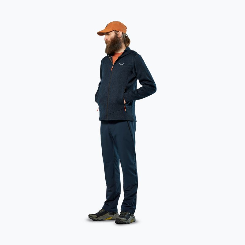 Pánska trekingová mikina Salewa Puez Rocca Polarlite Hood navy blazer 2