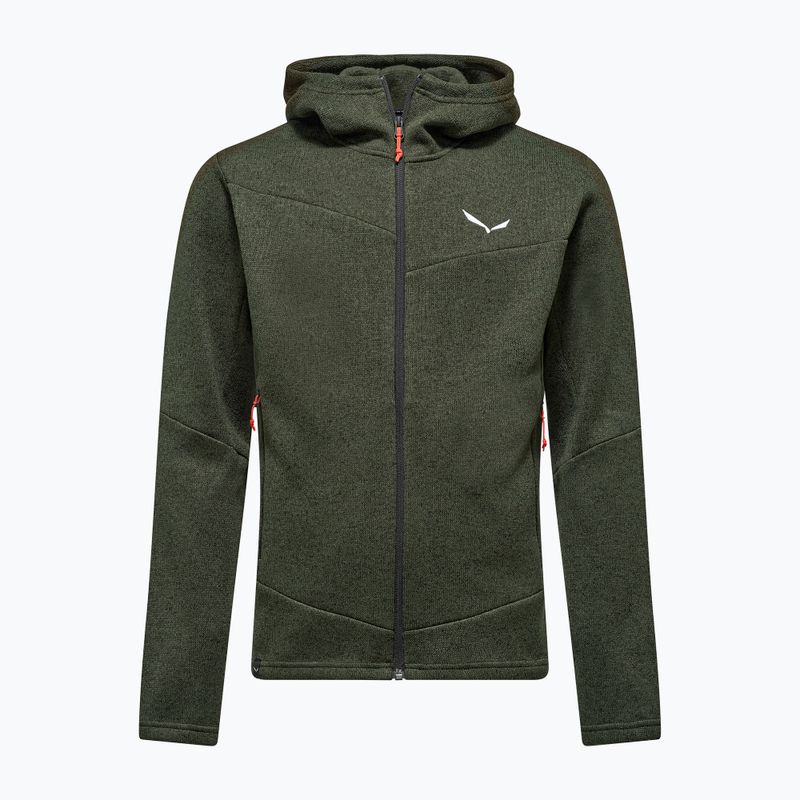 Pánska trekingová mikina Salewa Puez Rocca Polarlite Hood dark olive 5