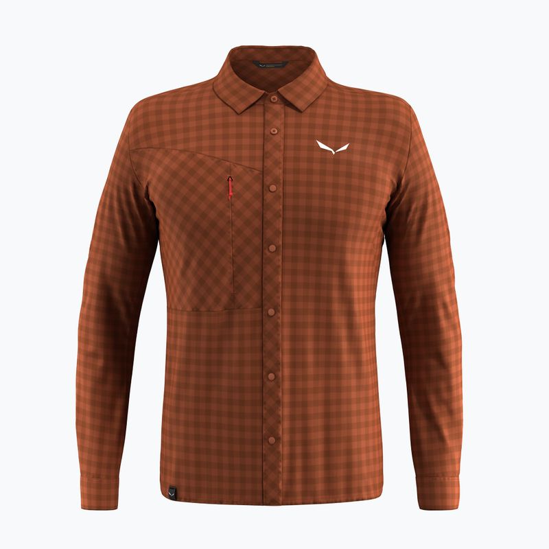 Pánske tričko Salewa Puez Dry L/S bombay brown