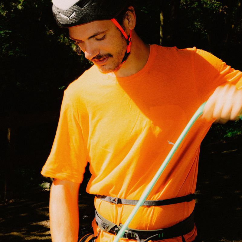 Pánske trekové tričko Salewa Agner Hemp/Dst turmeric 7