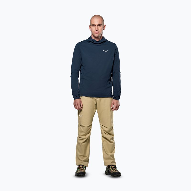 Pánska trekingová mikina Salewa Puez Sun Hoodie navy blazer 2
