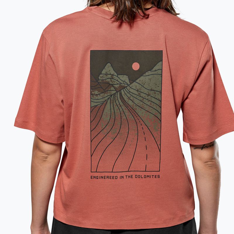 Dámske tričko Salewa Eagle Sunset Loose etruscan red 4