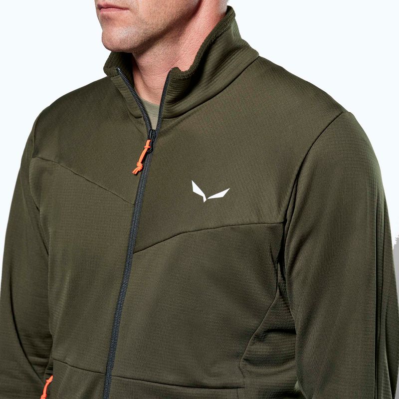 Pánska trekingová mikina Salewa Puez Cammio PL dark olive 4