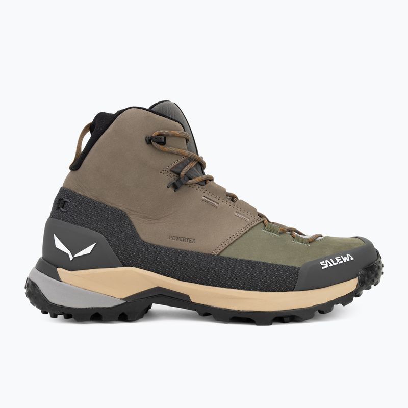 Pánske trekové topánky Salewa Puez Leather Mid Ptx bungee cord / onyx 2
