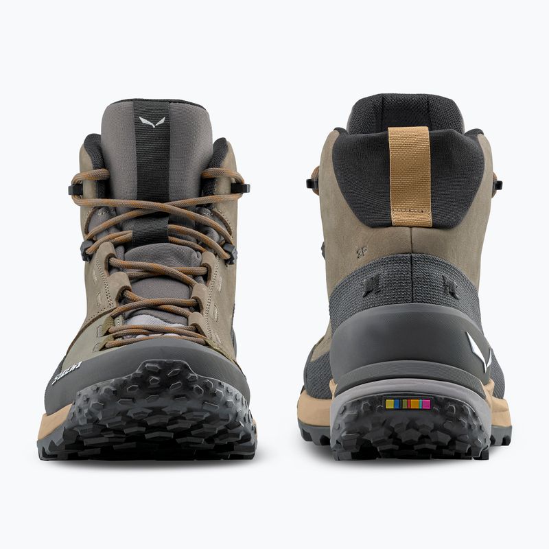 Pánske trekové topánky Salewa Puez Leather Mid Ptx bungee cord / onyx 4