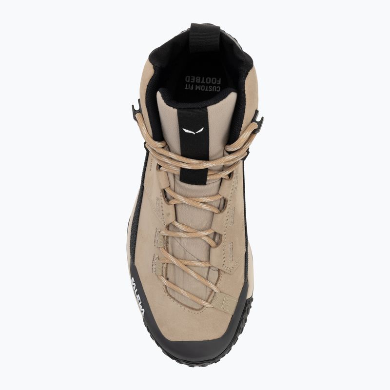 Dámske trekové topánky Salewa Puez Leather Mid Ptx quicksand/onyx 5