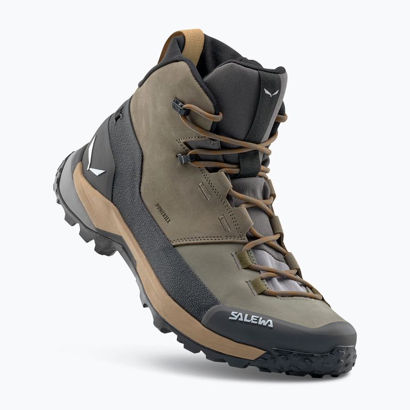 Dámske trekové topánky Salewa Puez Leather Mid Ptx bungee cord / onyx 5