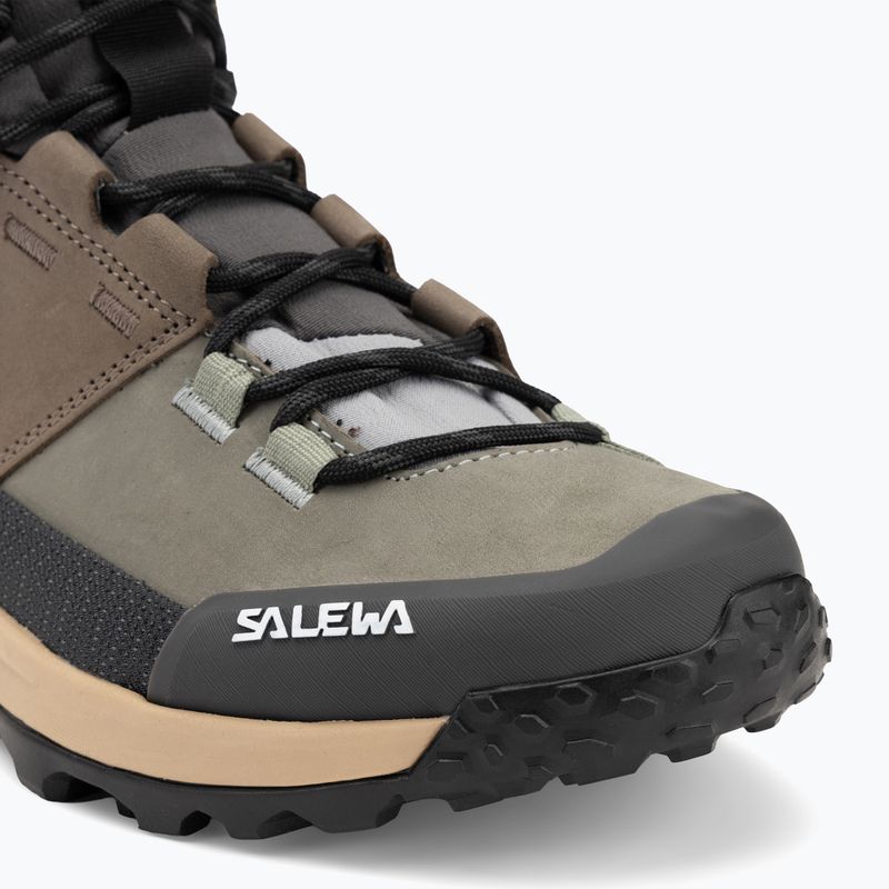 Dámske trekové topánky Salewa Puez Leather Mid Ptx bungee cord / onyx 7