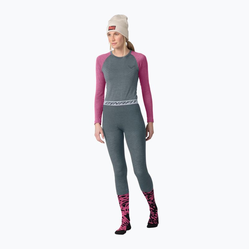 Dámska termoakčná mikina DYNAFIT Tour Light Merino magenta 2