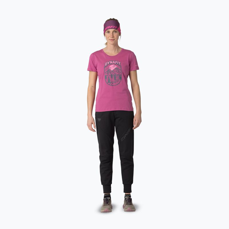 Dámske tričko DYNAFIT Graphic Co magenta/horizon 2