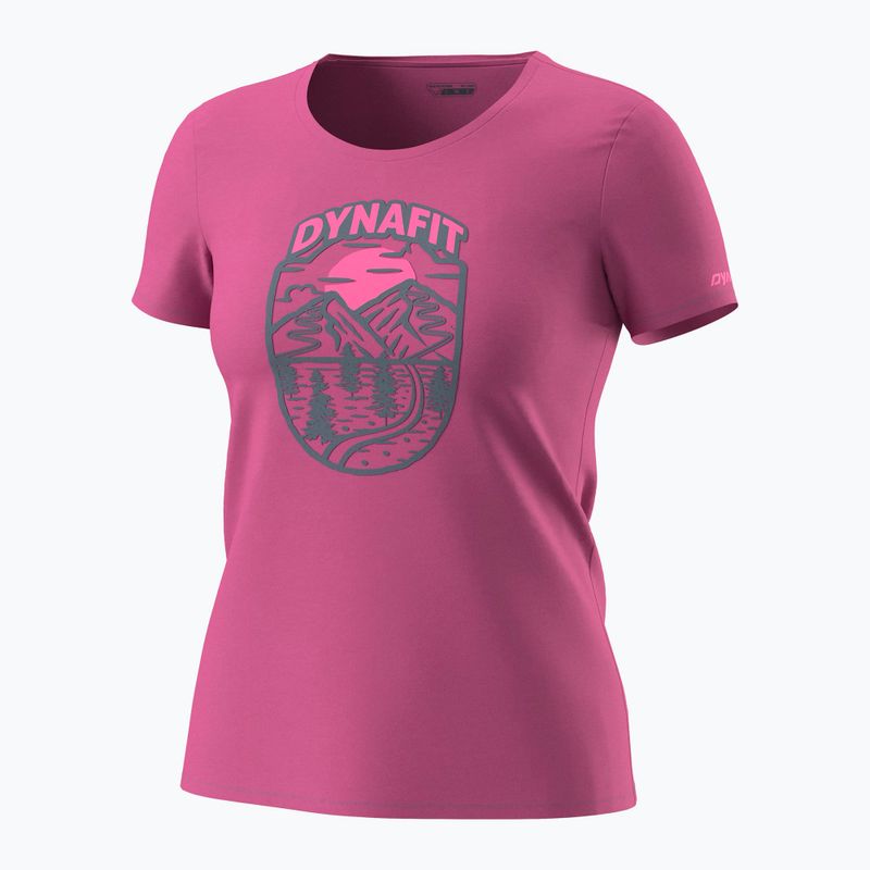 Dámske tričko DYNAFIT Graphic Co magenta/horizon 4