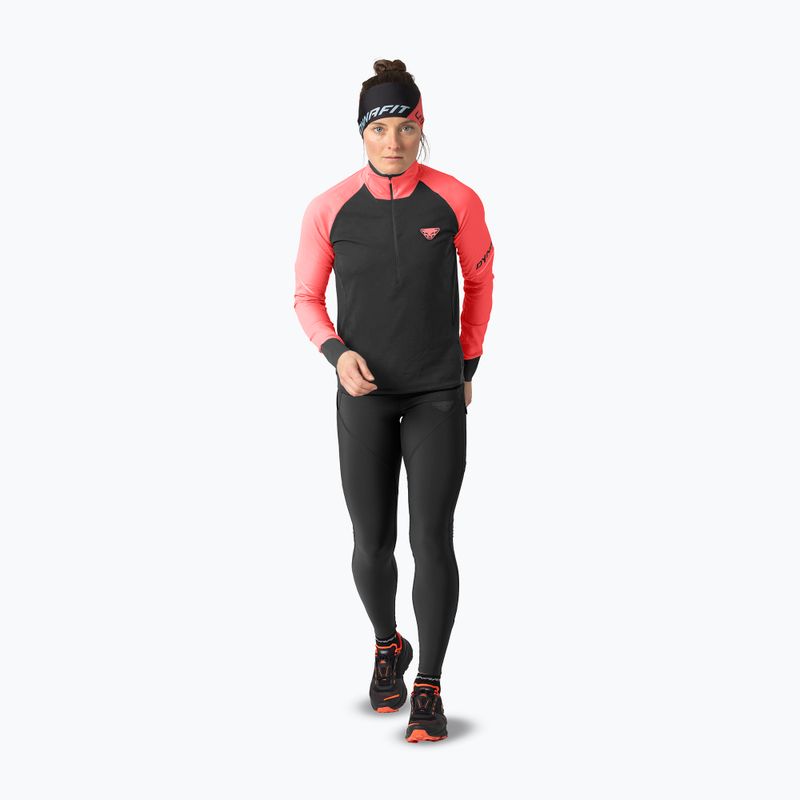 Dámska bežecká mikina DYNAFIT Alpine 1/2 Zip Tee ultra coral/0910 2