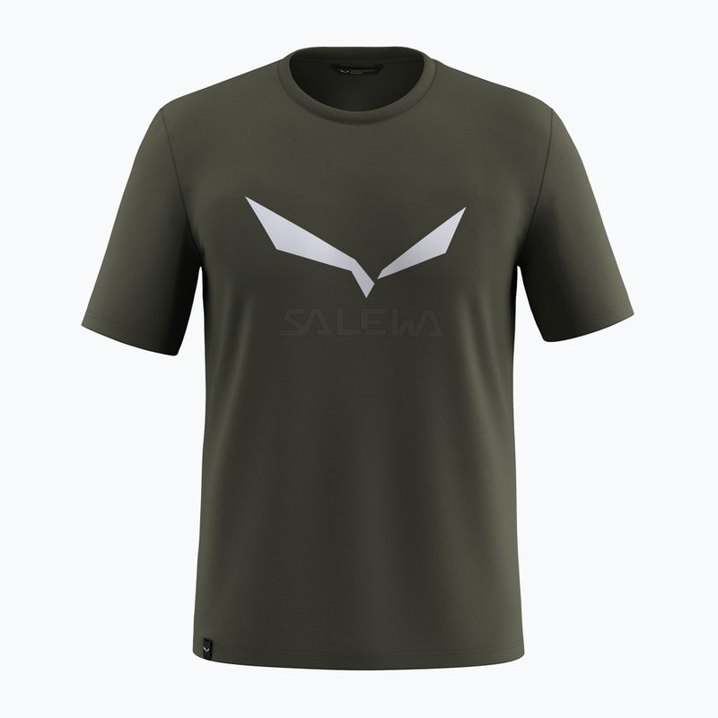 Pánske tričko Salewa Solidlogo Dry dark olive