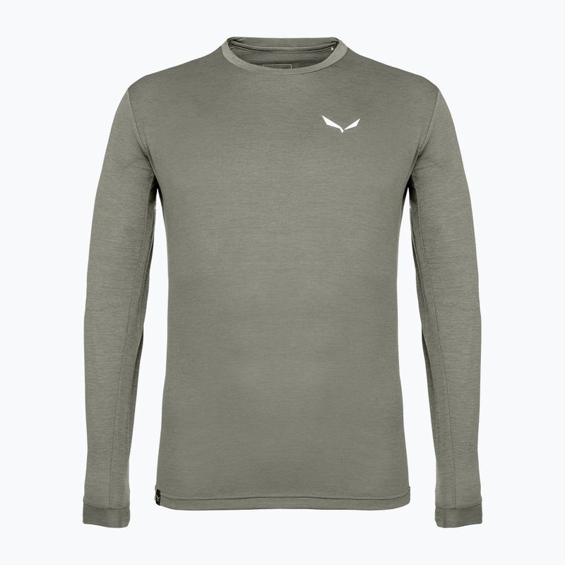 Pánske tričko longsleeve Salewa Puez Melange Dry faded green melange