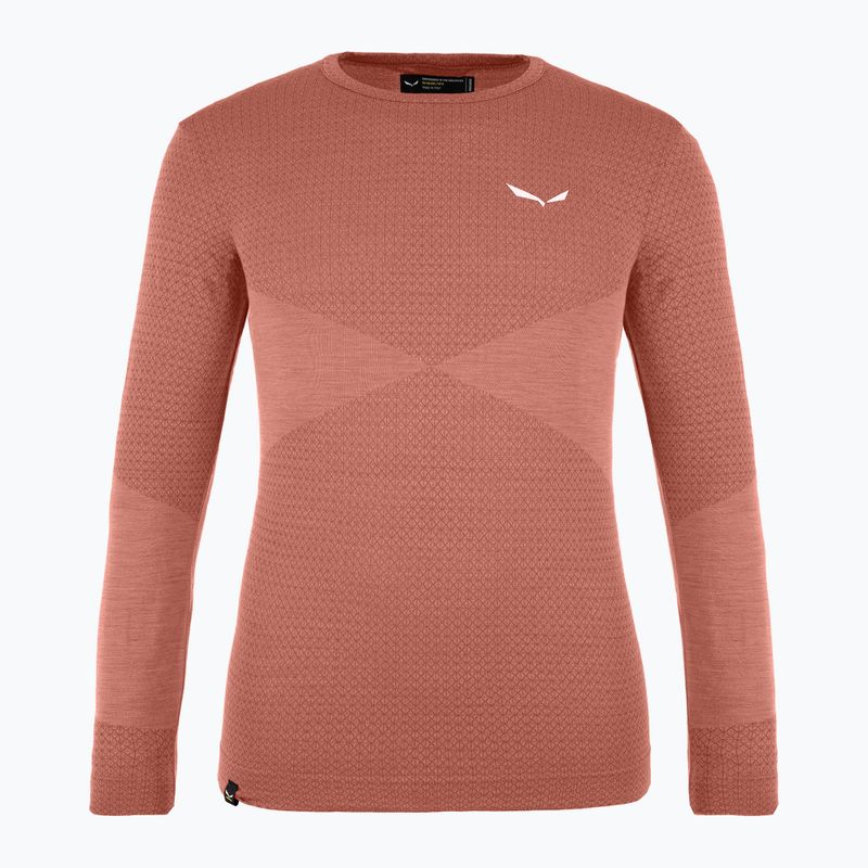 Detské termo tričko longsleeve Salewa Zebru Med Warm AMR etruscan red