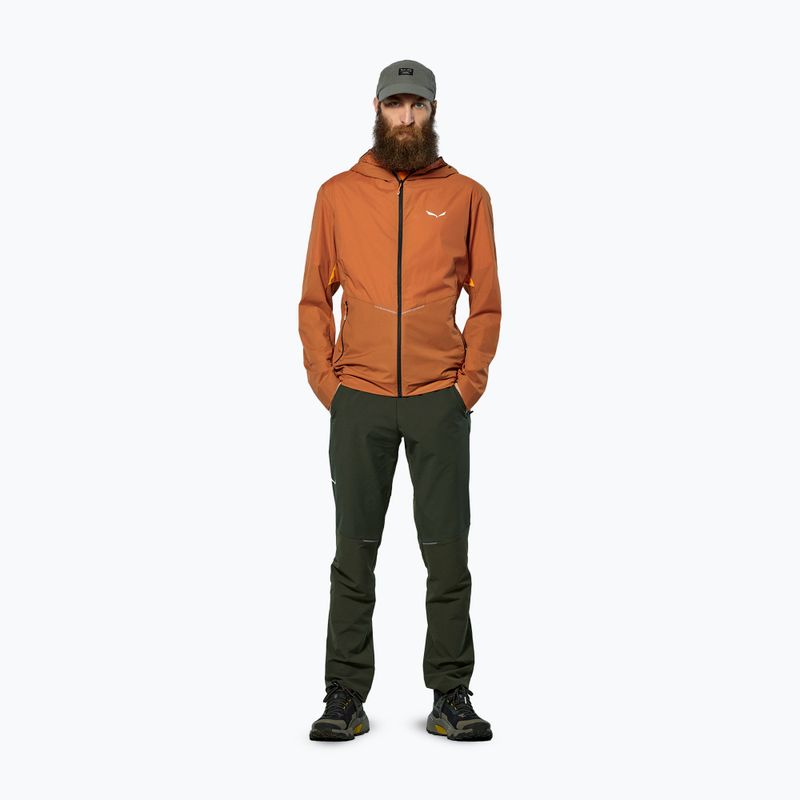 Pánska vetrovka Salewa Pedroc Wind Hood bombay brown 2