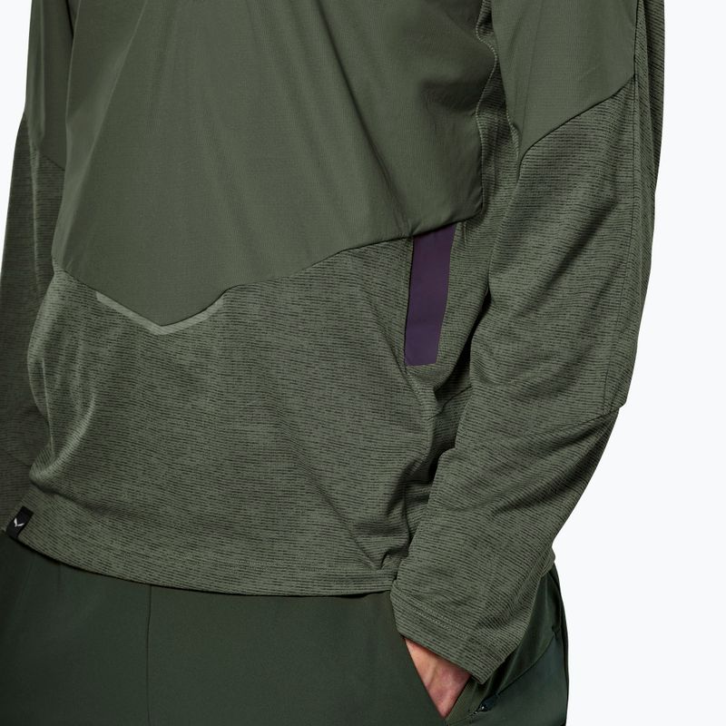 Pánske tričko longsleeve Salewa Pedroc Dry Wind Half Zip Tee faded green 4