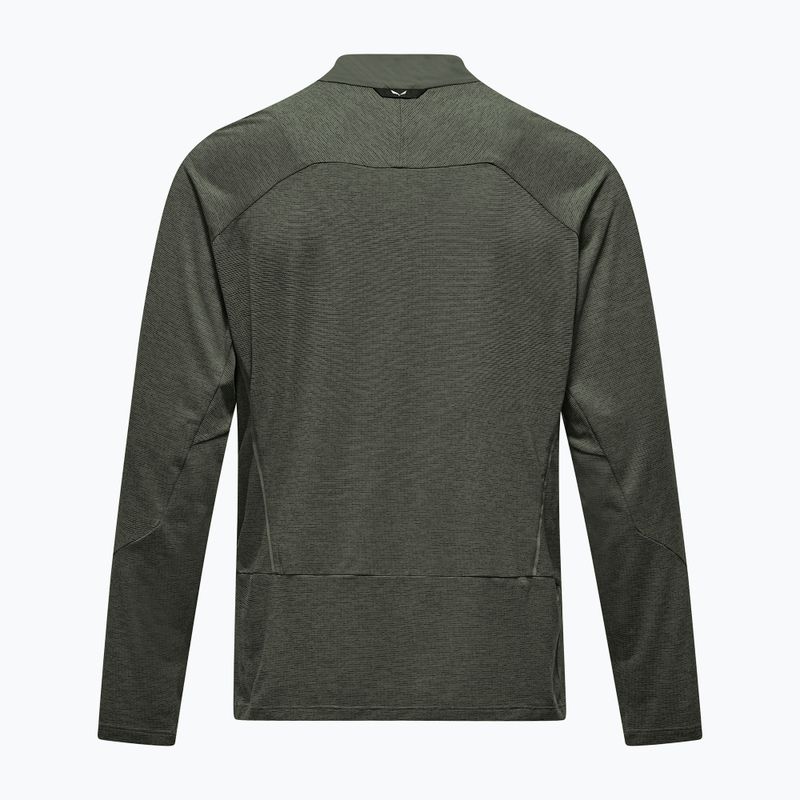 Pánske tričko longsleeve Salewa Pedroc Dry Wind Half Zip Tee faded green 7
