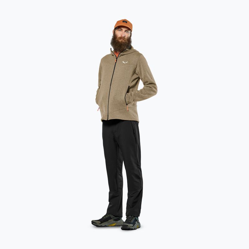 Pánska turistická mikina Salewa Puez Rocca Polarlite Hood quicksand 2