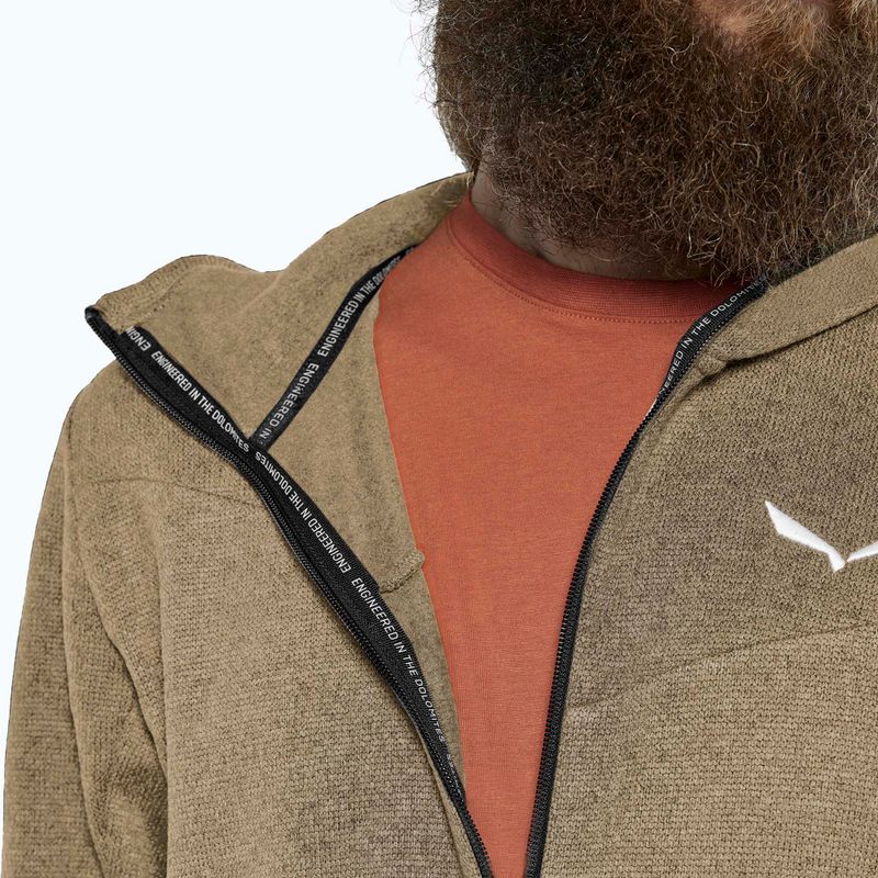 Pánska turistická mikina Salewa Puez Rocca Polarlite Hood quicksand 4