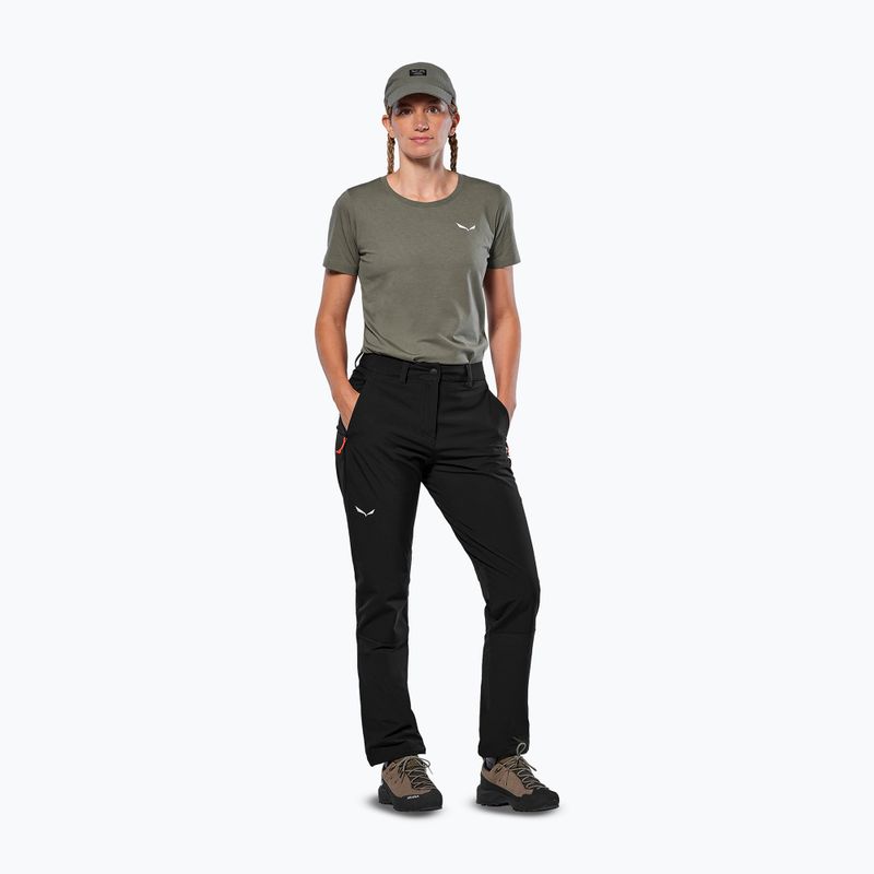 Dámske softshellové nohavice Salewa Puez Dolomia 2 black out 2