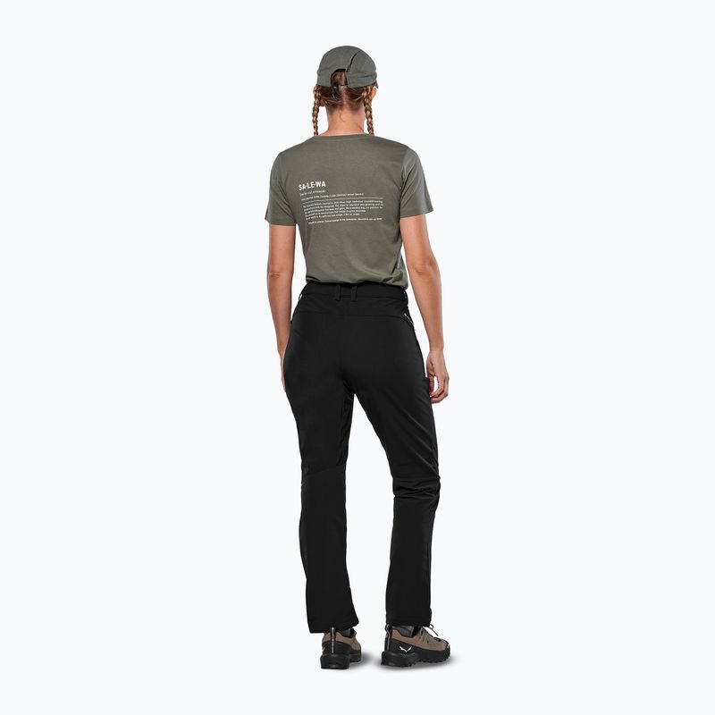 Dámske softshellové nohavice Salewa Puez Dolomia 2 black out 3