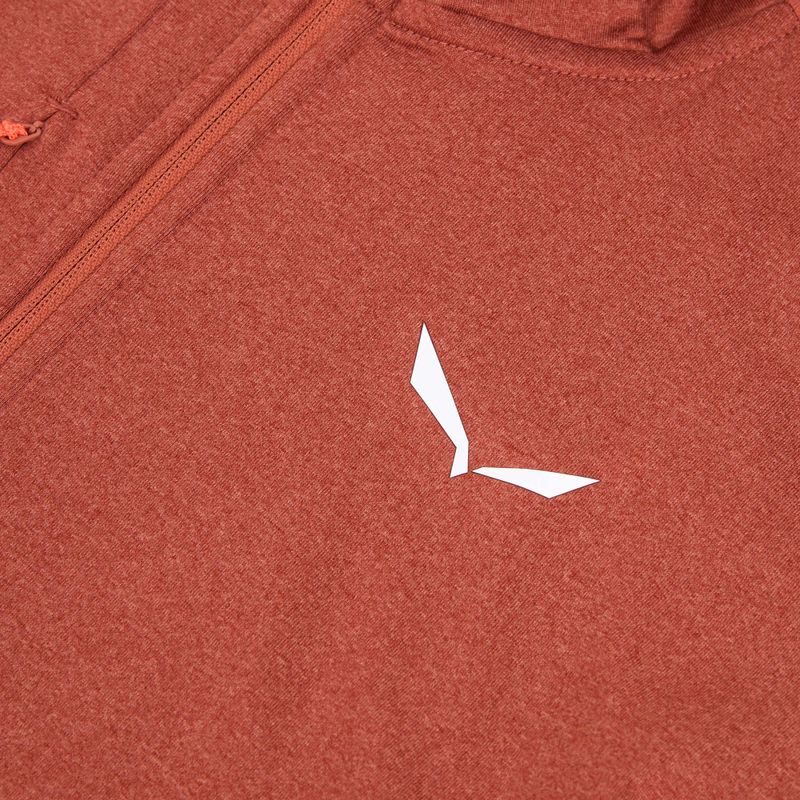 Dámska trekingová mikina Salewa Agner Hybrid PL/DST FZ Hoody etruscan red melange 3