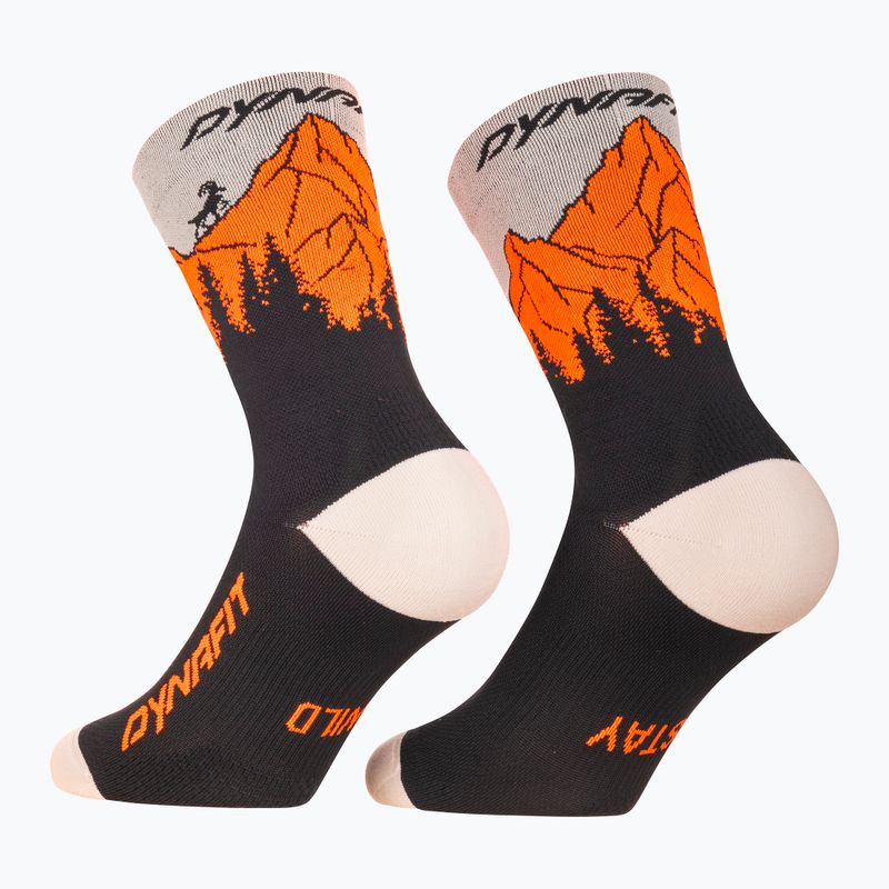 Lyžiarske ponožky DYNAFIT Traverse Crew black out ultra orange/4220
