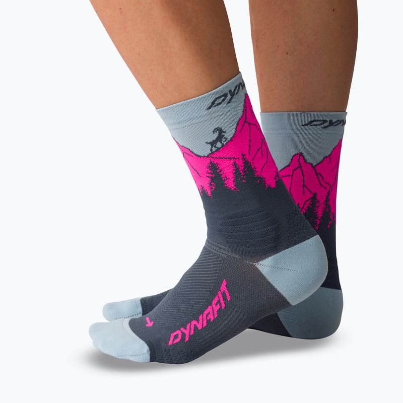 Ponožky DYNAFIT Traverse Crew cinder pink glo/6070 8