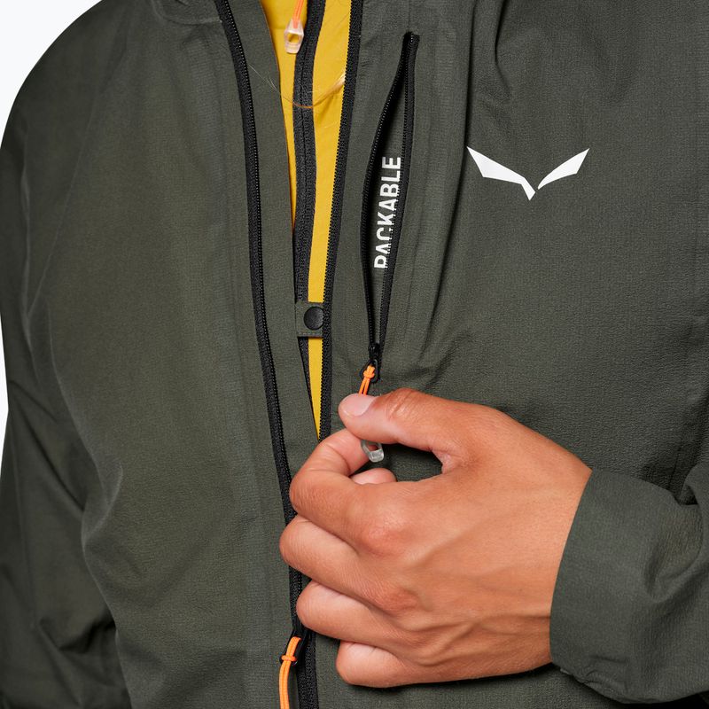 Pánska nepremokavá bunda Salewa Pedroc 2 PTX 2.5 Light faded green 4