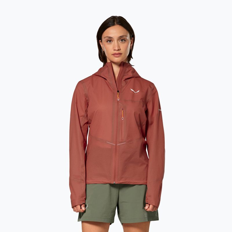 Dámska nepremokavá bunda Salewa Pedroc 2 PTX 2.5 Light etruscan red
