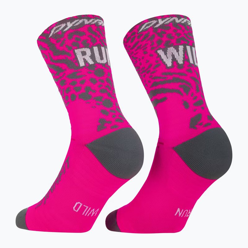 Ponožky DYNAFIT Run Wild Crew pink glo 5