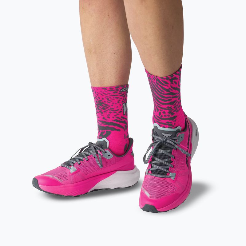 Ponožky DYNAFIT Run Wild Crew pink glo 6