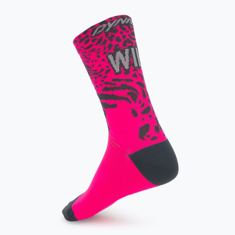 Ponožky DYNAFIT Run Wild Crew pink glo 2