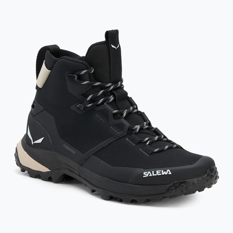 Dámske trekingové topánky Salewa Puez 2 Mid Ptx black/black