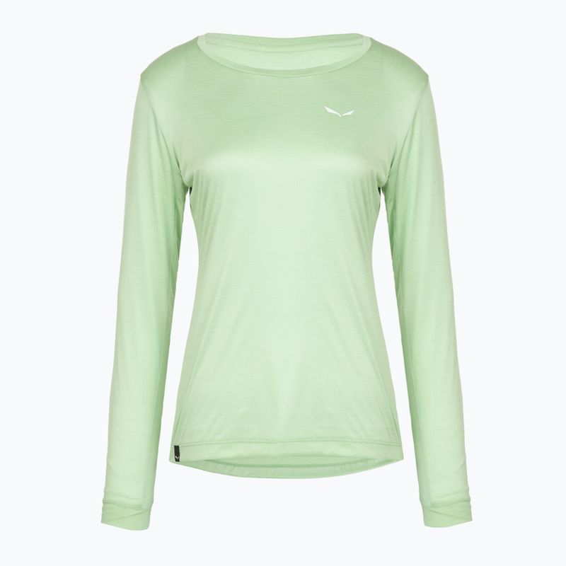 Dámske trekingové tričko longsleeve Salewa Puez Melange Dry pastel green melange