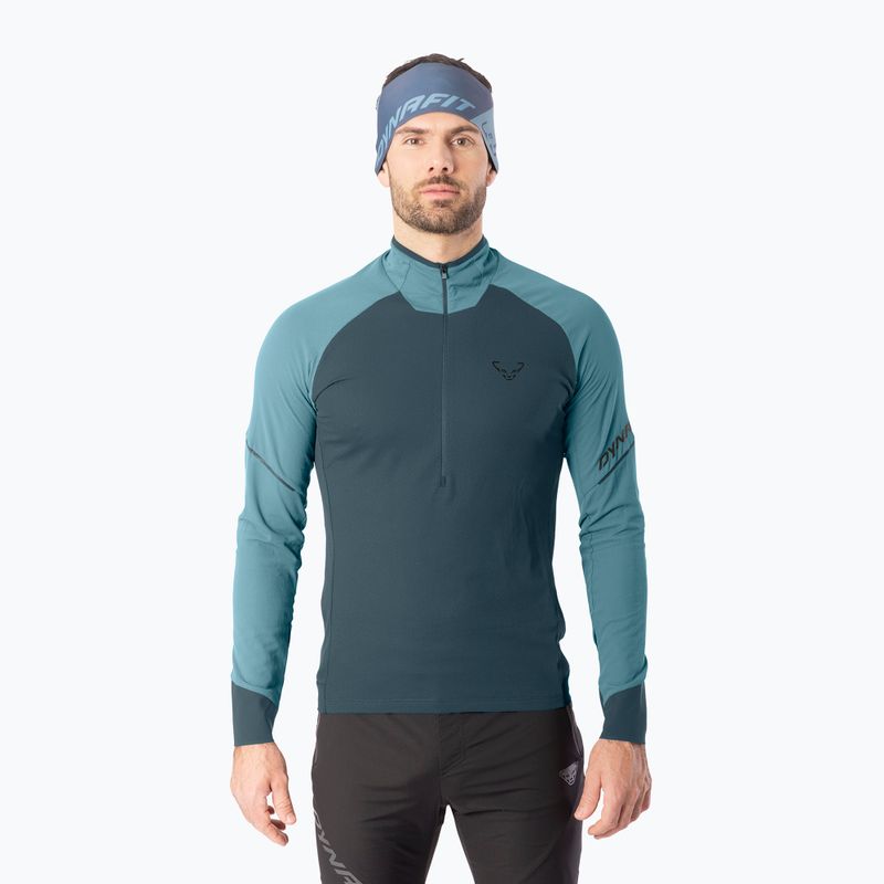 Pánska bežecká mikina Dynafit Alpine LS 1/2 Zip Tee smoke blue/0720/3162