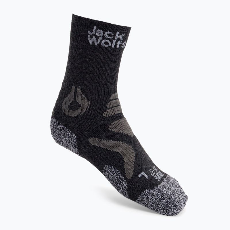 Jack Wolfskin Hiking Pro Classic Cut tmavosivé trekingové ponožky 1904102_6320_357