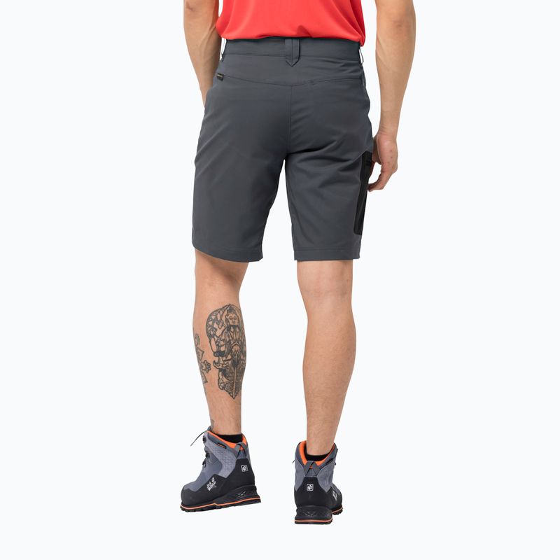 Jack Wolfskin pánske trekingové šortky Active Track sivé 1503791_6116 2
