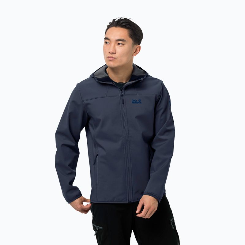Jack Wolfskin pánska softshellová bunda Northern Point navy blue 1304001_1033