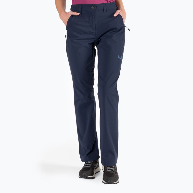 Dámske softshellové nohavice Jack Wolfskin Activate Light navy blue 1503842_1910