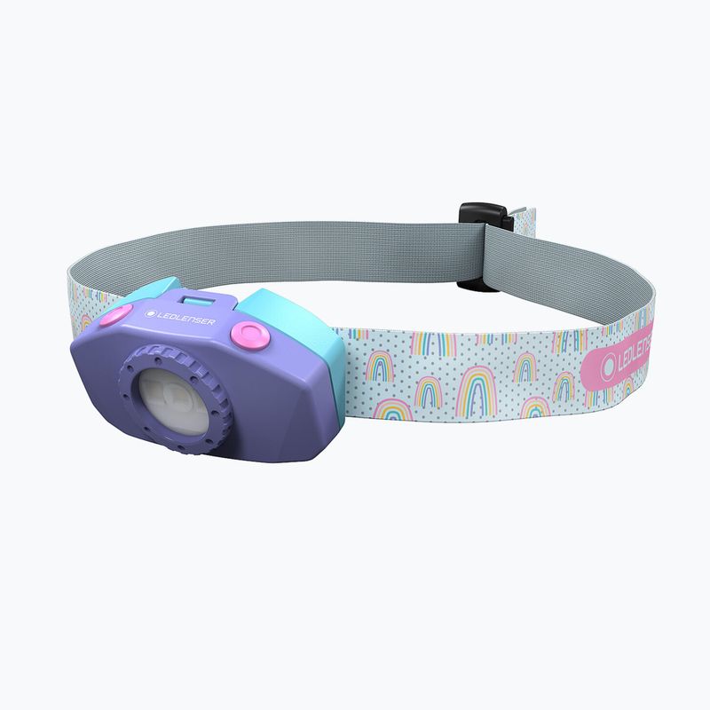 Detská čelová baterka Ledlenser KidLed 2 Box fialová 502538